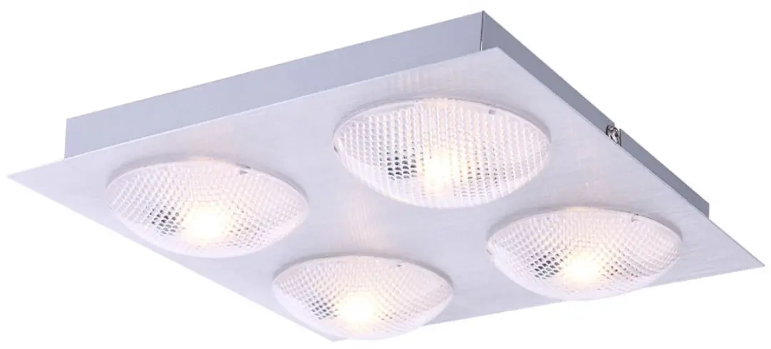 20 watt LED plafondlamp aluminium verlichting hoekig effect lampGlobo 56184-4D