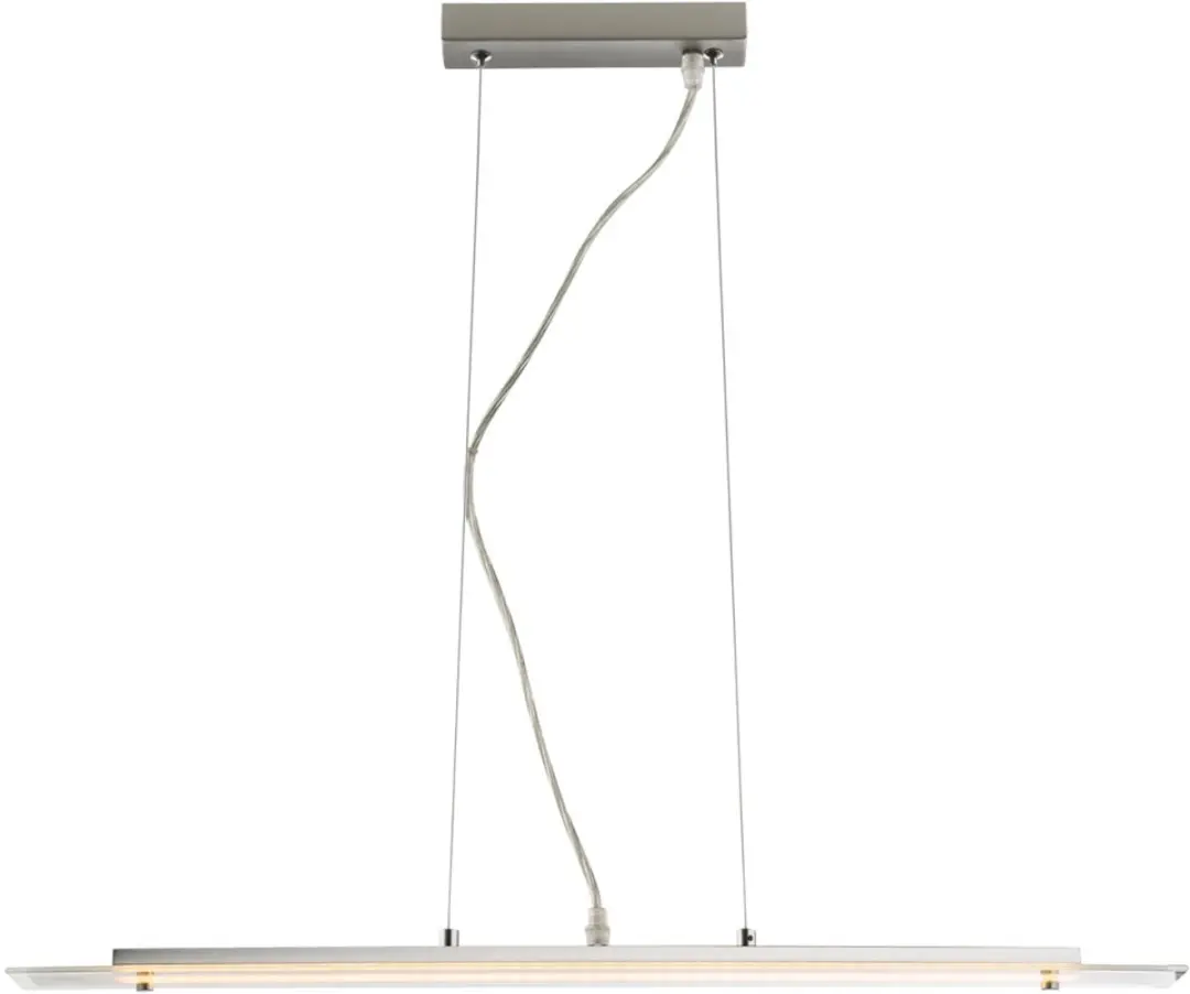 Hanglamp Hanglamp Eetkamerlamp Eettafel lamp, satijn zilver glas, 1x LED 24W 128