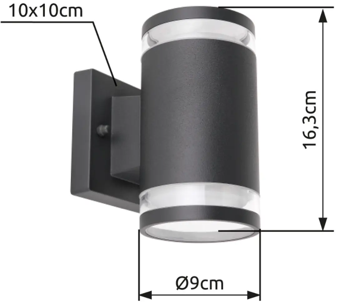 Globo Moderne wandlamp Alcala antraciet - 32063-2A - afbeelding 5 van 6