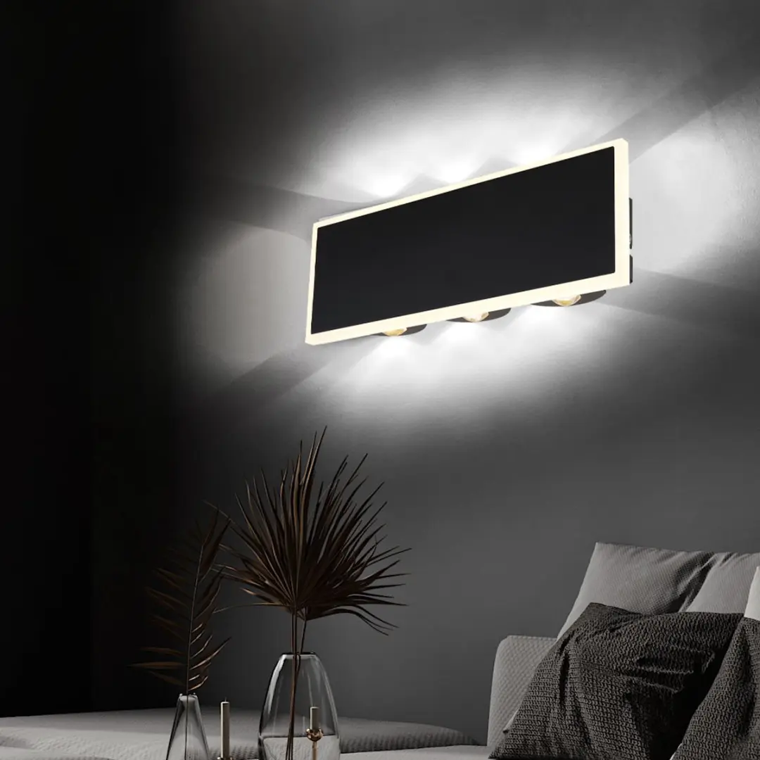 Globo Saidy LED Wandlamp - 12W - Zwart - afbeelding 3 van 6
