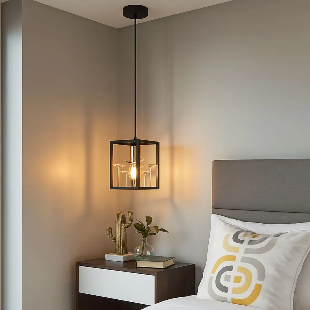 Globo Lisbon 15644H Hanglamp E27 - Zwart - afbeelding 6 van 6