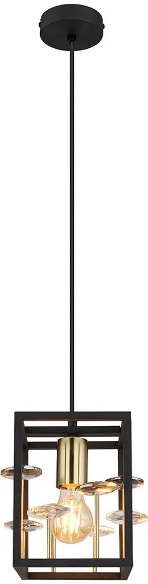 Globo Lisbon 15644H Hanglamp E27 - Zwart - afbeelding 2 van 6