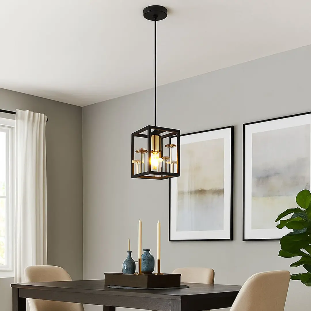 Globo Lisbon 15644H Hanglamp E27 - Zwart - afbeelding 5 van 6