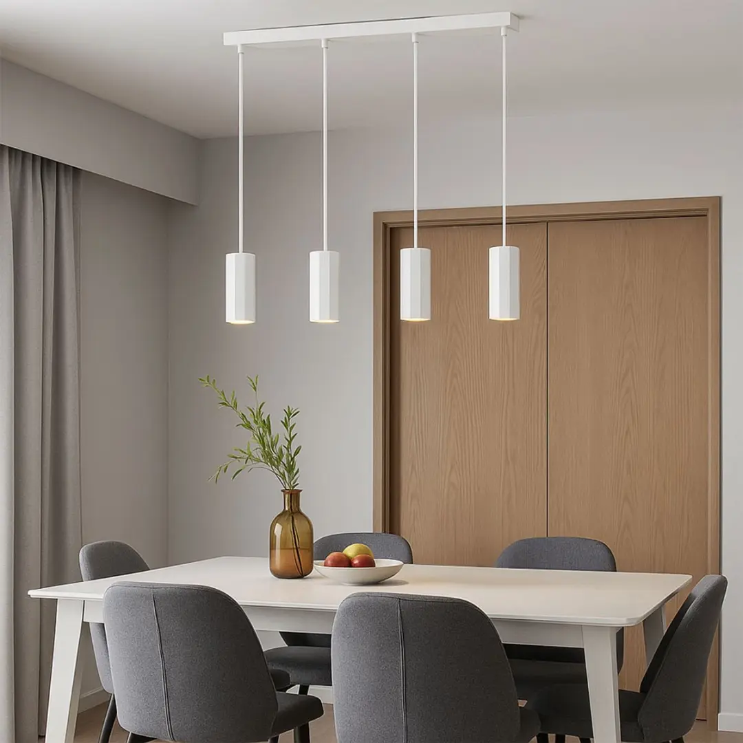 Globo James Hanglamp 57918-4HW - 4 Lichtpunten GU10 - Wit - afbeelding 6 van 6