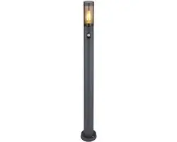 Vloerlamp bewegingsmelder paalverlichting buitentuin antraciet IP44, vloerlamp t