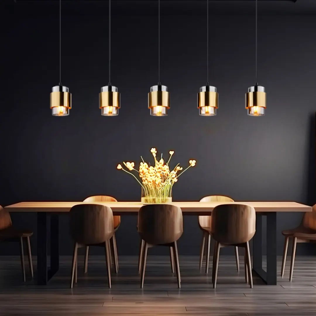Hanglamp eetkamerlamp hanglamp woonkamerlamp eettafellamp, metaal zwart messing