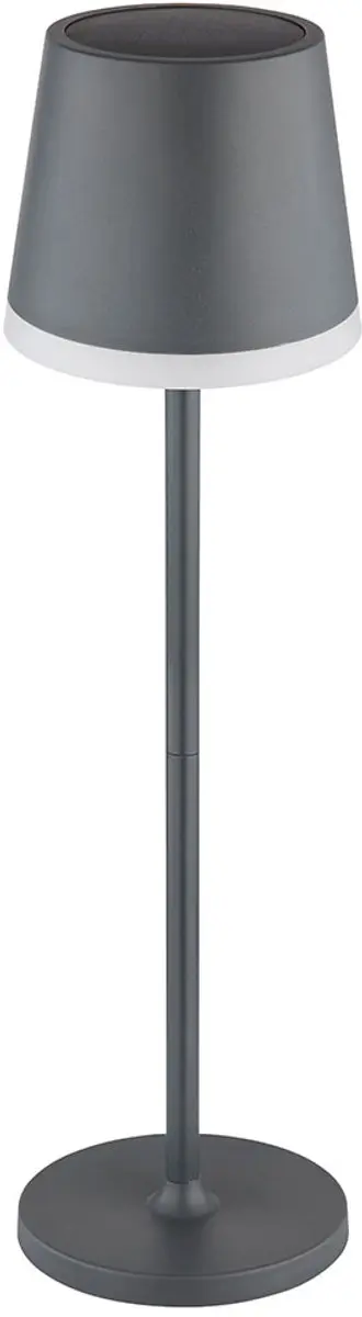 Solarlamp LED tafellamp buitenlamp antraciet tuinlamp terraslamp, metaal kunstst