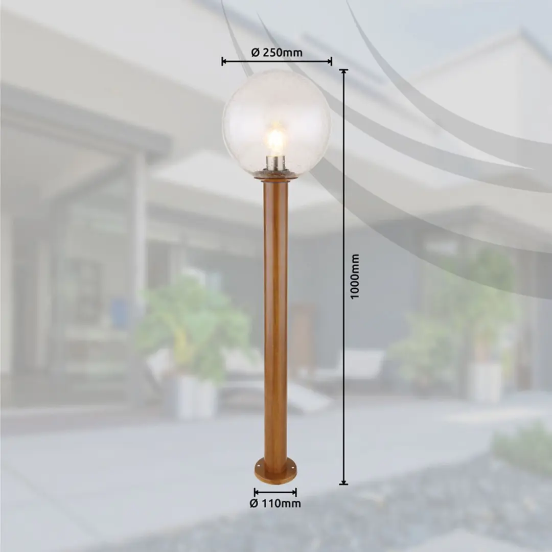 Buitenlamp vloerlamp buiten tuinlamp vloerlamp bruin terraslamp padlamp, alumini