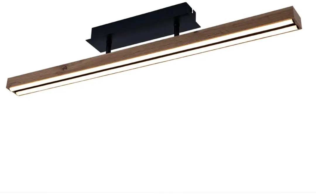 Plafondlamp hout woonkamer LED plafondlamp hout look warm wit hout licht memory