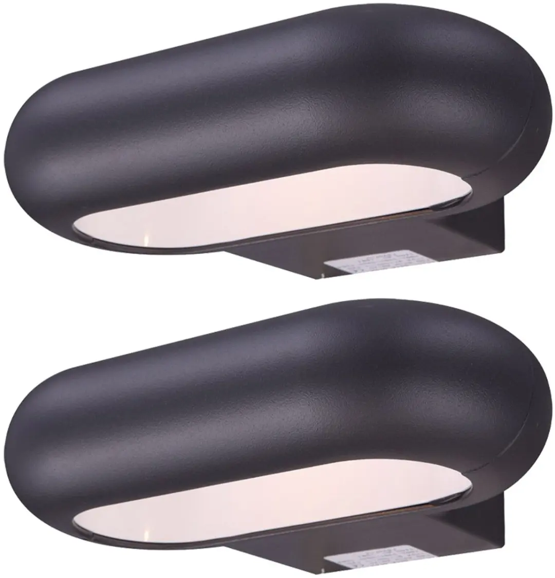 Wandlamp buitenlamp gevelverlichting LED voordeurlamp, downlight, aluminium grij