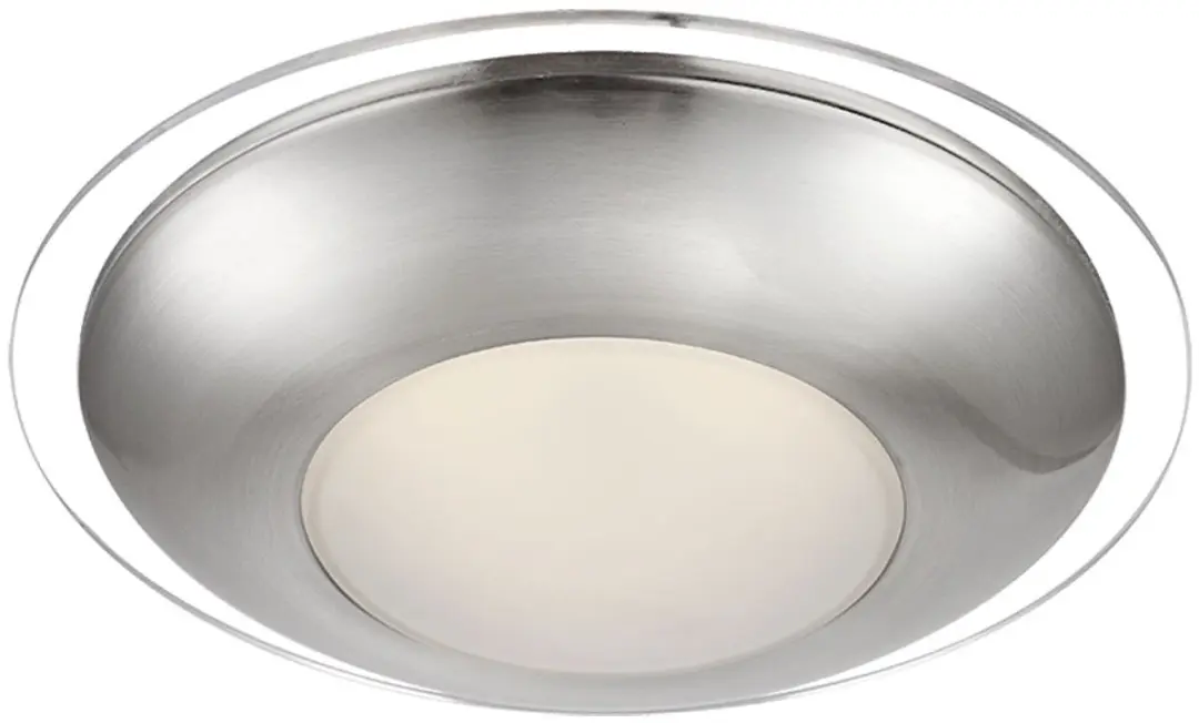 LED plafondlamp chroom woonkamerlamp ronde gespiegeld, gesatineerd helder, 12W 9