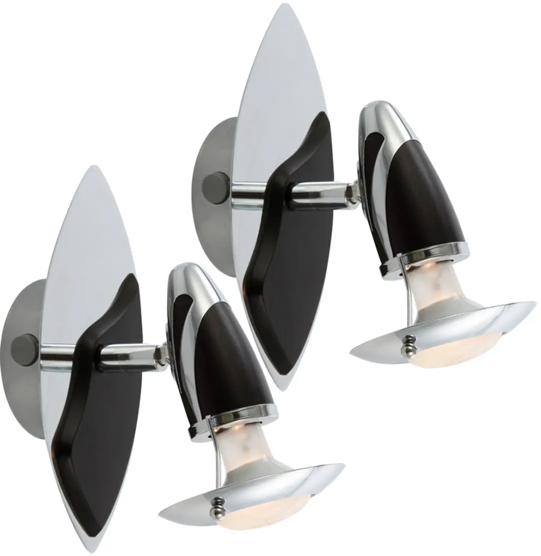 Spotlight Wandlamp Ganglamp Leeslamp Woonkamer, staal ijzer zilver zwart, 1x E14