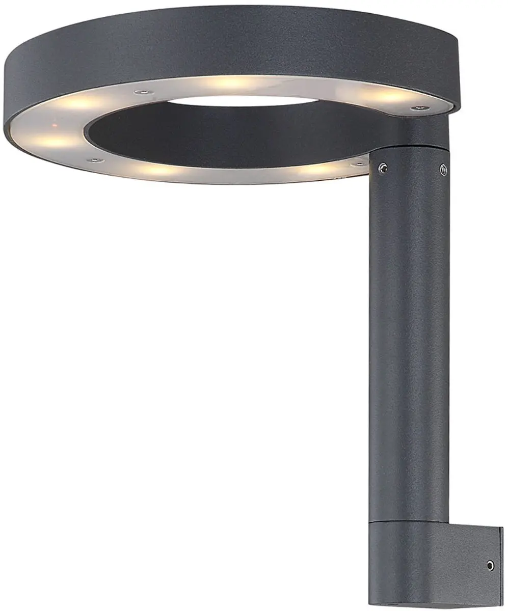 Wandlamp outdoor LED wandlamp aluminium kunststof verlichting outdoor satijn gri
