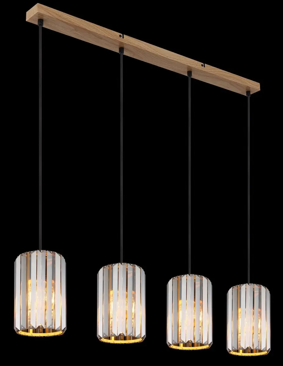 Globo Run Hanglamp 30220446 - 4-lichts Hout - afbeelding 6 van 6