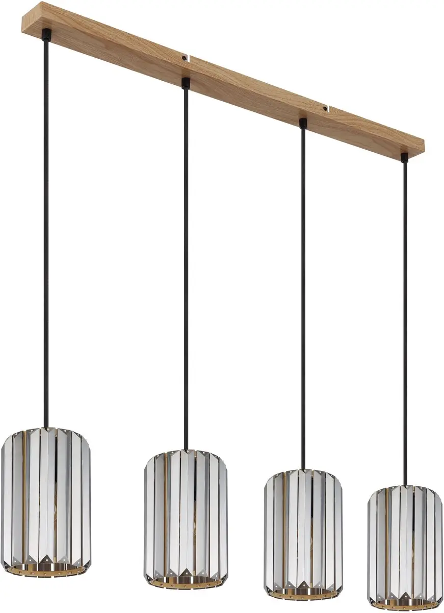 Globo Run Hanglamp 30220446 - 4-lichts Hout - afbeelding 2 van 6