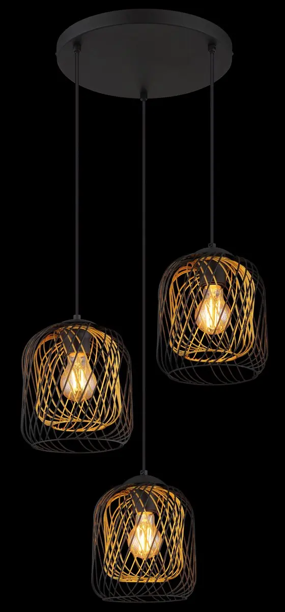 Globo Dichti Hanglamp 15965-3HRS - E27 - 3 lichtpunten - afbeelding 4 van 6