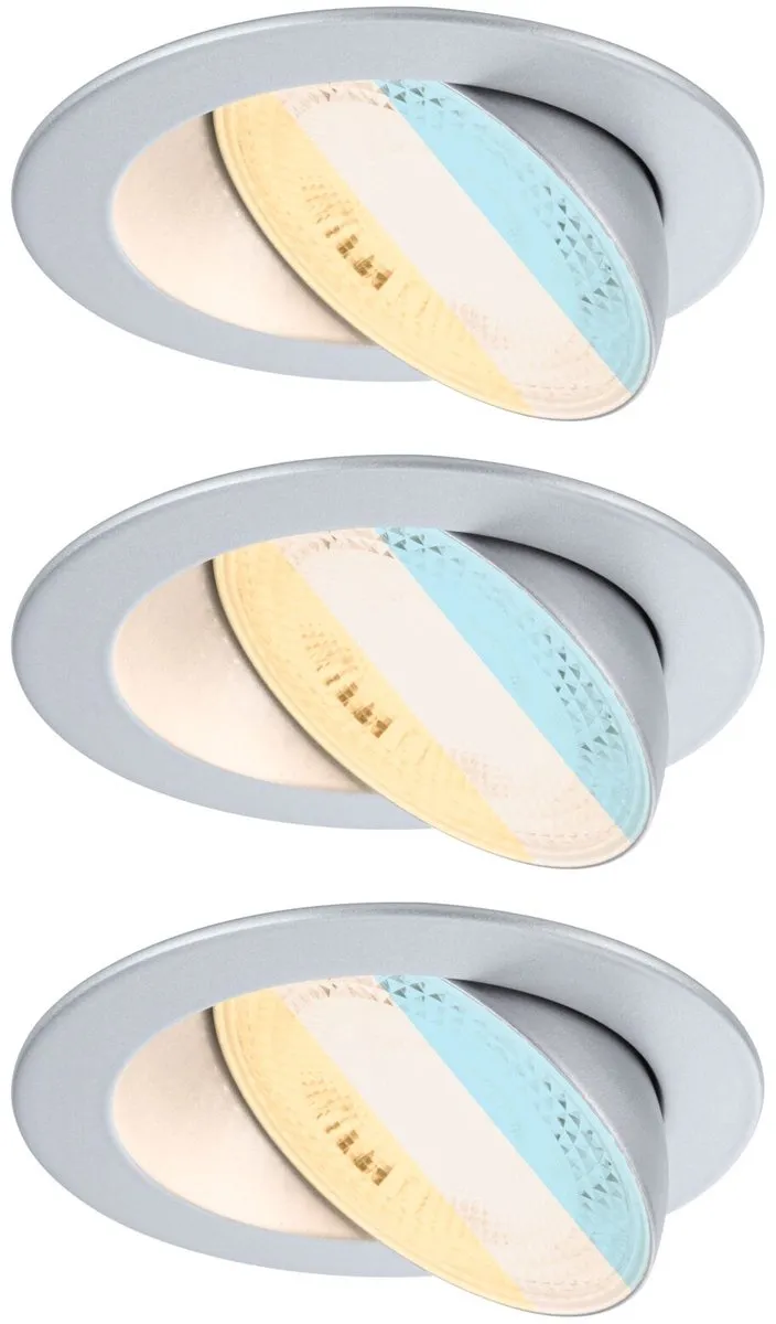Paulmann White Select Aumus LED-inbouwlamp Set 3x700lm 105mm - Chroom mat