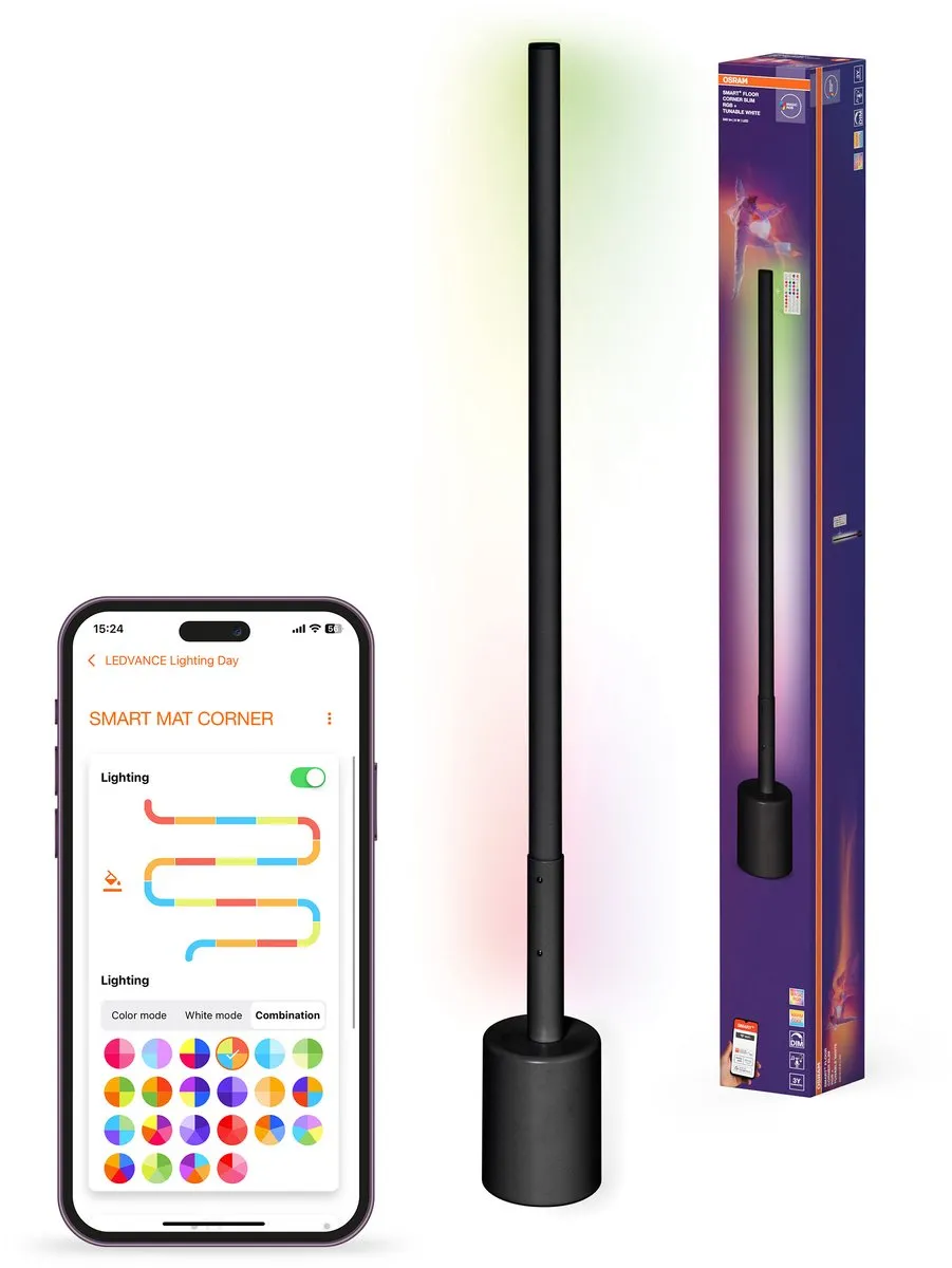 Osram SMART+ WIFI LED Vloerlamp Zwart 8W - 540lm