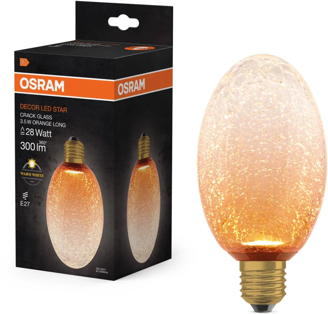 Osram Decor LED Lamp Cracked Glass 3.5W - 90cm - Mat oranje