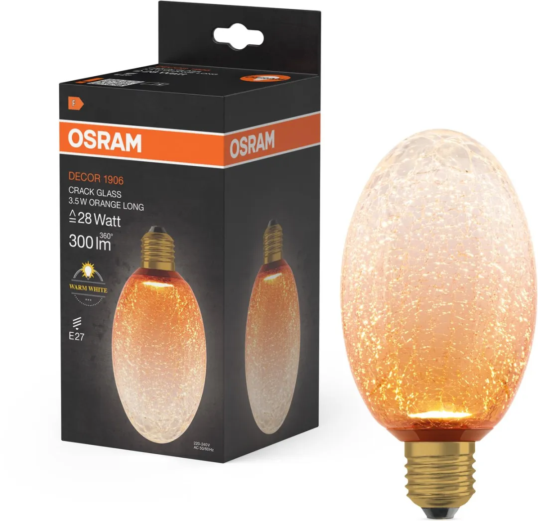 Osram Decor LED Lamp Cracked Glass 3.5W - 90cm - Mat oranje