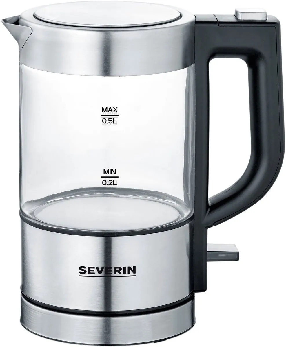 Severin WK 3472 Waterkoker 0,5L - Zilver/Zwart
