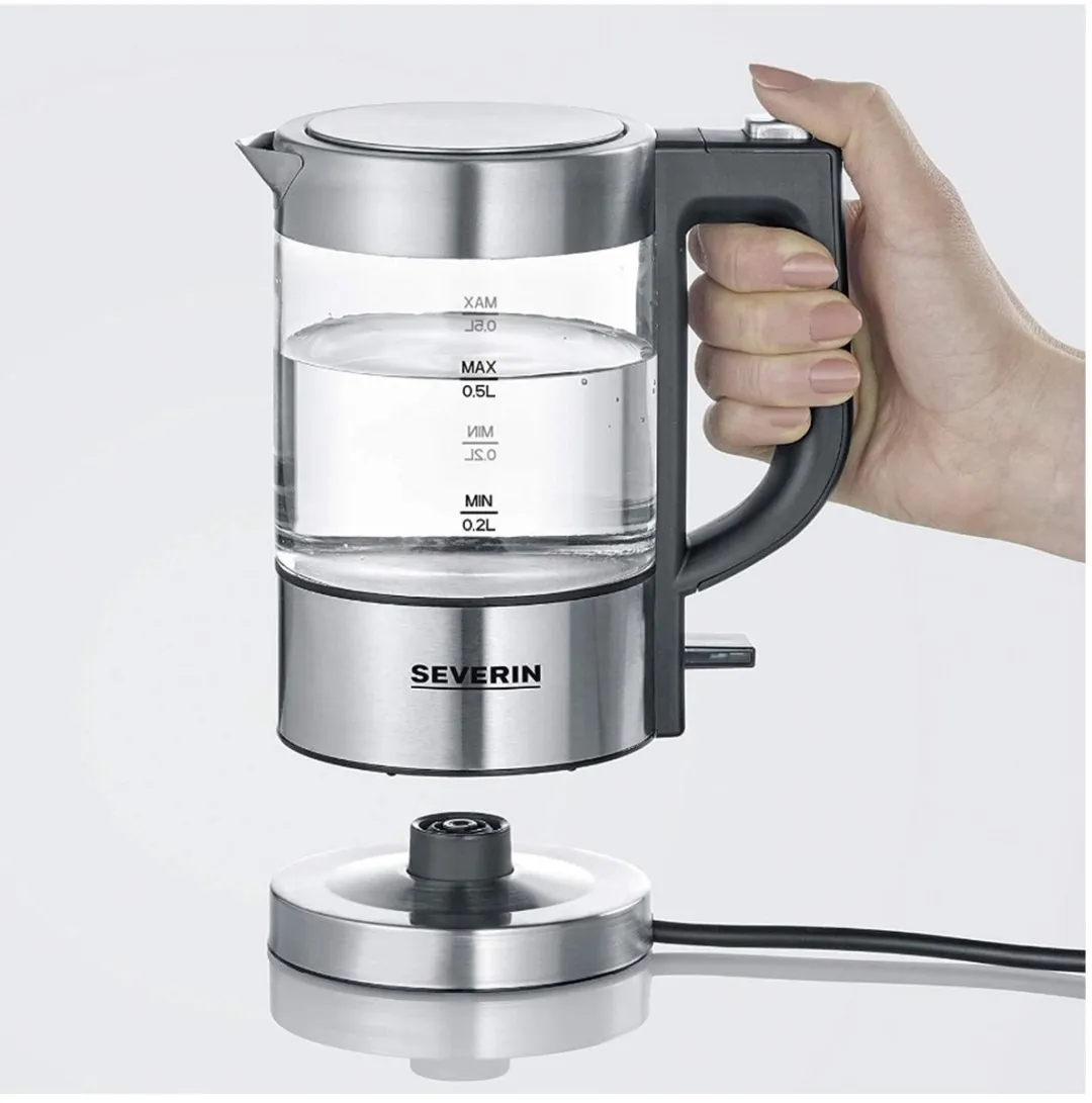 Severin WK 3472 Waterkoker 0,5L - Zilver/Zwart