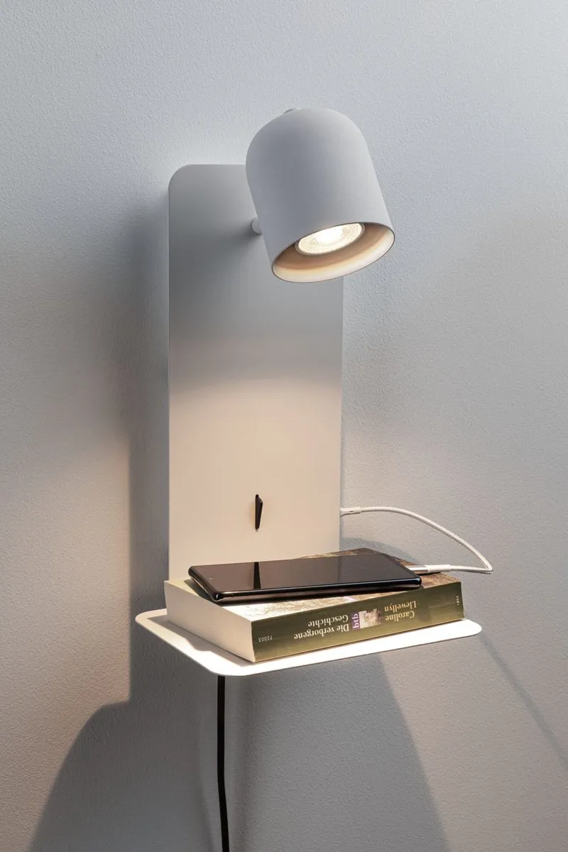 Paulmann Wandlamp Malena USB C GU10 5W - Wit mat