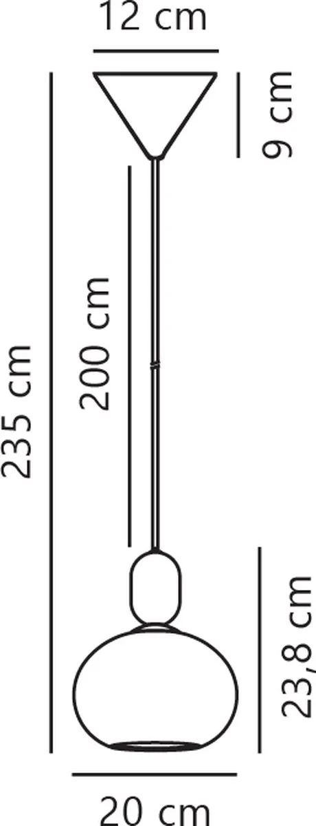 Nordlux Notti Hanglamp E27 - Grijs