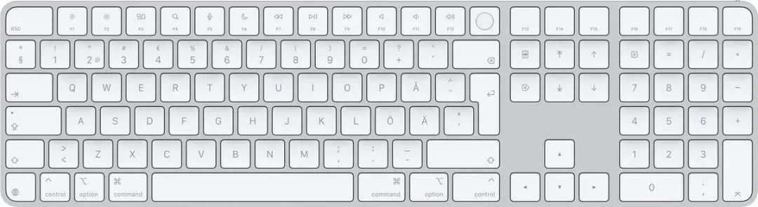 Apple Magic toetsenbord Universeel USB + Bluetooth QWERTY Zweeds Wit
