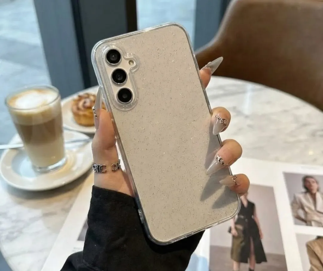 NUVEX Glitter Telefoonhoesje Samsung Galaxy A34 - Transparant