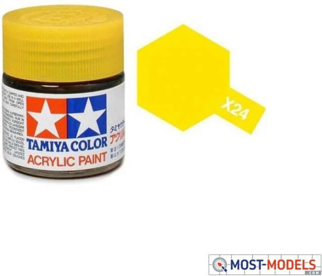 Tamiya X-24 Acrylverf - Glanzend Geel - 10ml