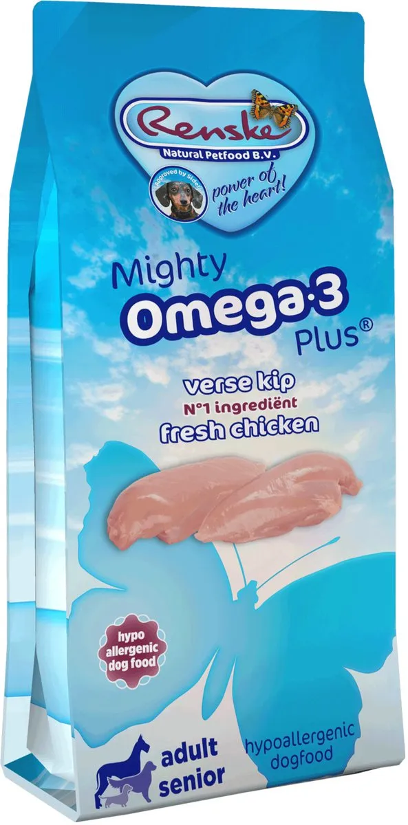 Renske Mighty Omega Plus Hondenvoer Kip - 3 kg