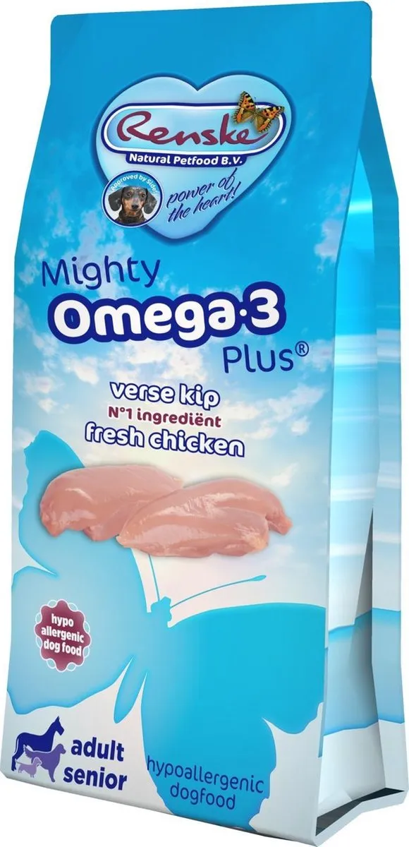 Renske Mighty Omega Plus Hondenvoer Kip - 3 kg