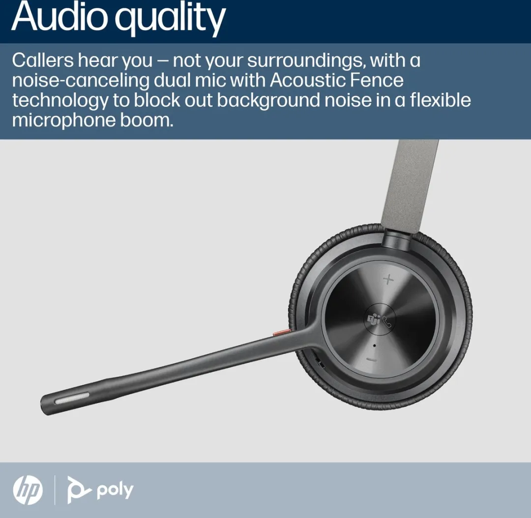 HP Poly Voyager 4320 UC Headset - Zwart