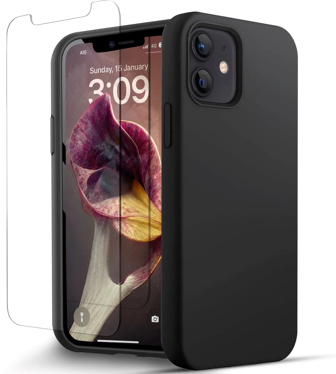 NUVEX iPhone 12/12 Pro Hoesje Zwart