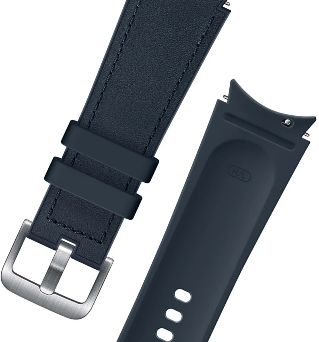 Samsung Galaxy Watch4 Hybrid Leerband M/L - Blauw