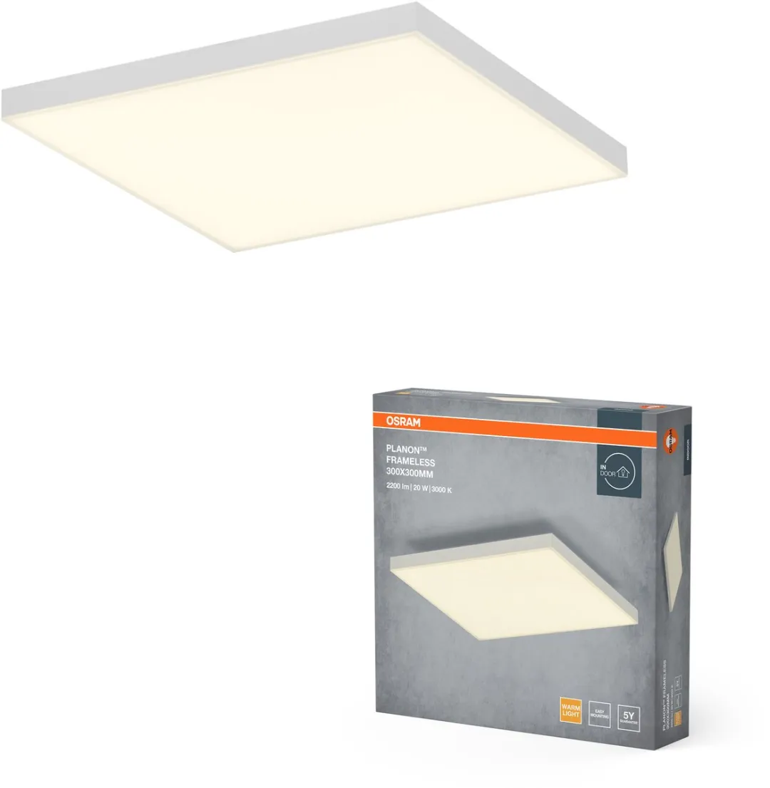 Osram Planon Frameloze Plafondlamp 20W 300x300mm - Warm Wit