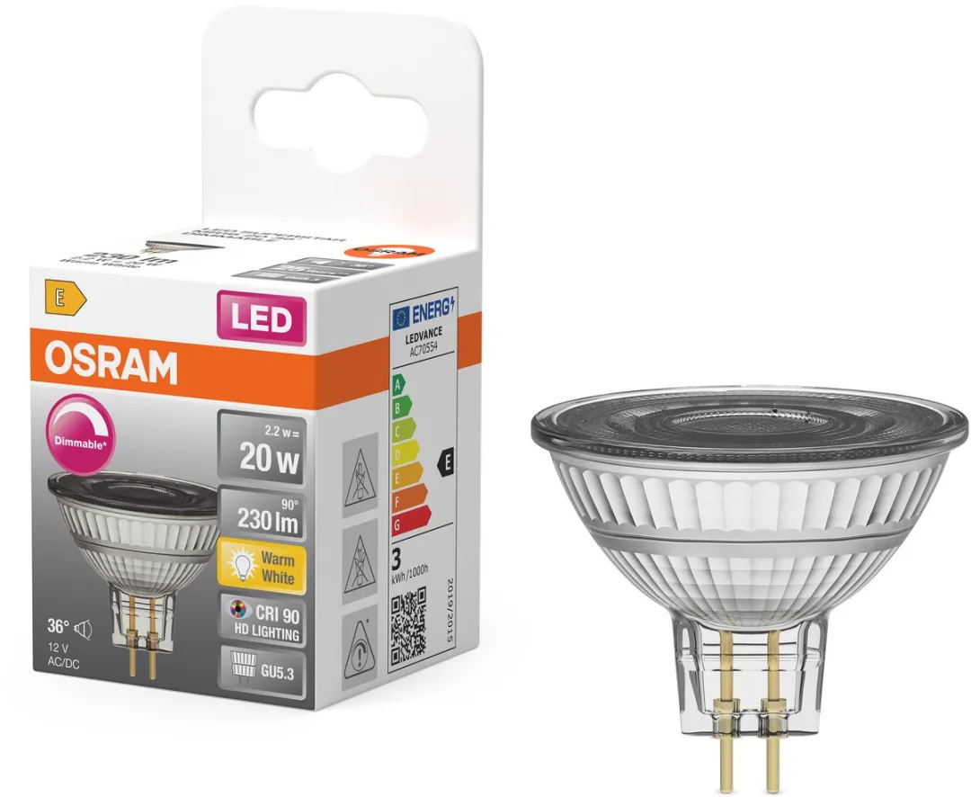 Osram LED Spot Reflector Superstar MR16 2.2W - 2700K Warm Wit - 36°
