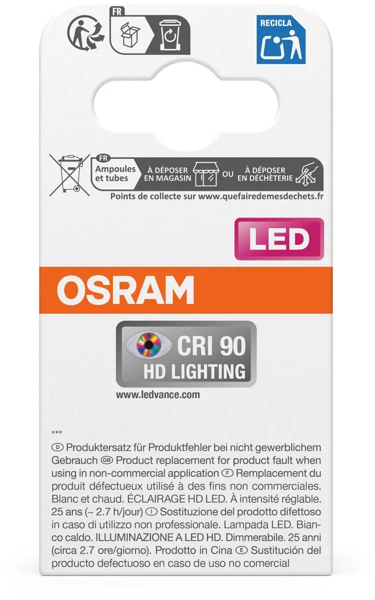 Osram LED Spot Reflector Superstar MR16 2.2W - 2700K Warm Wit - 36°