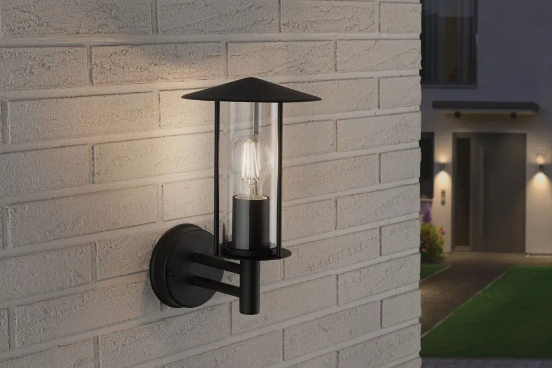 Paulmann Classic Wandarmatuur IP44 15W - Donkergrijs Metaal/Glas