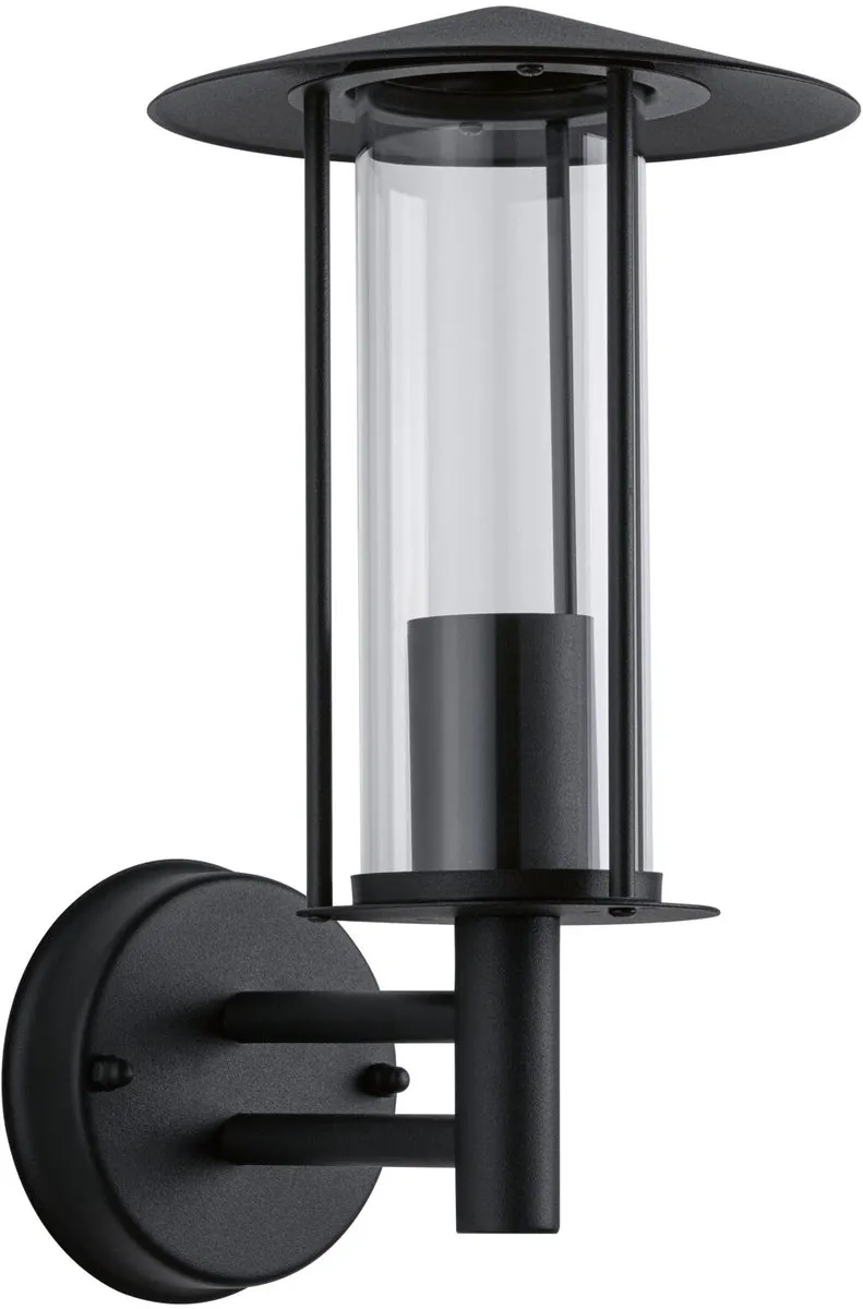 Paulmann Classic Wandarmatuur IP44 15W - Donkergrijs Metaal/Glas