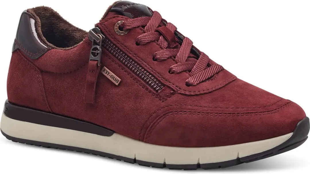 Tamaris Comfort Sneakers rood Leer - Dames - afbeelding 2 van 6