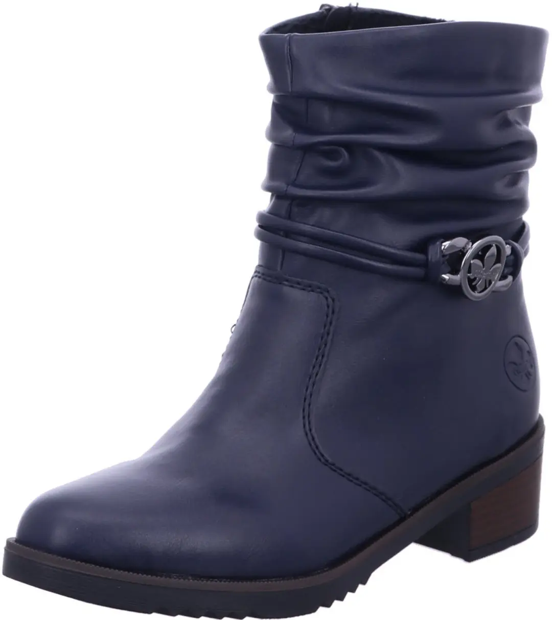 Rieker Korte Laars Y0572-14 Blauw Warm Gevoerd