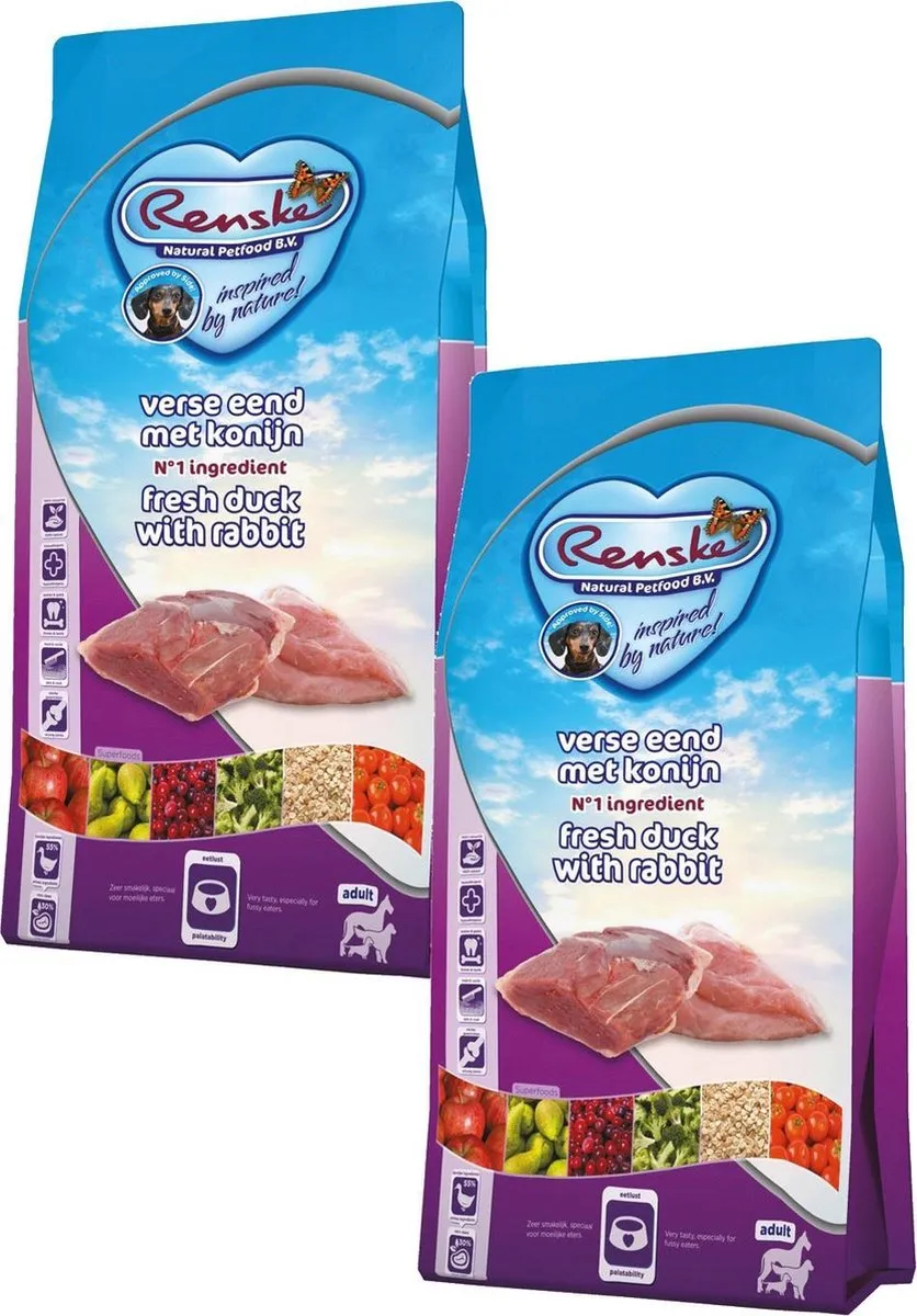 Renske Adult Eend & Konijn Hondenvoer