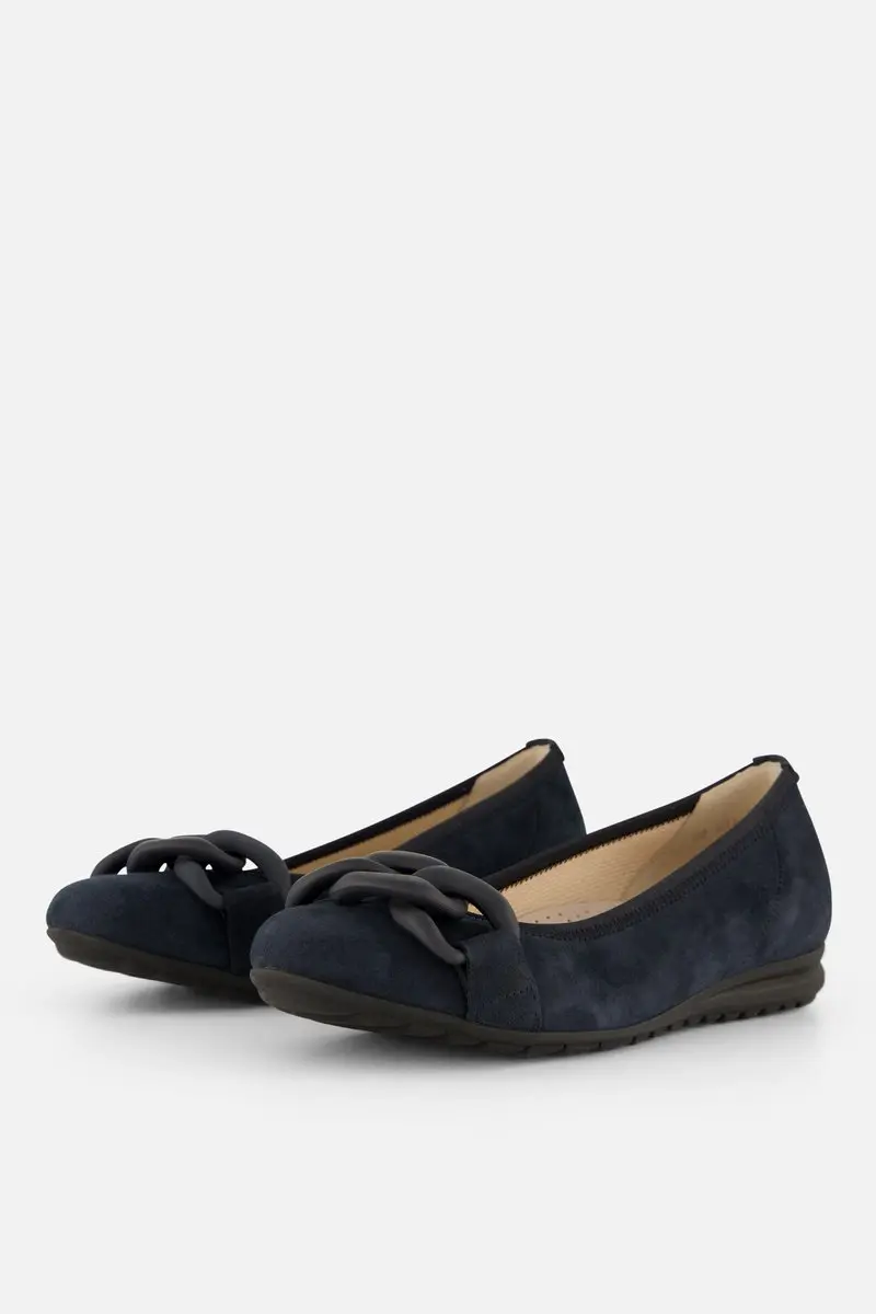 Gabor Instappers blauw Suede