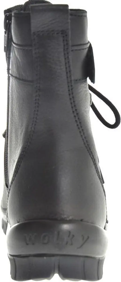 Wolky Reach Hoge Veterschoenen - Zwart Leer - afbeelding 3 van 6