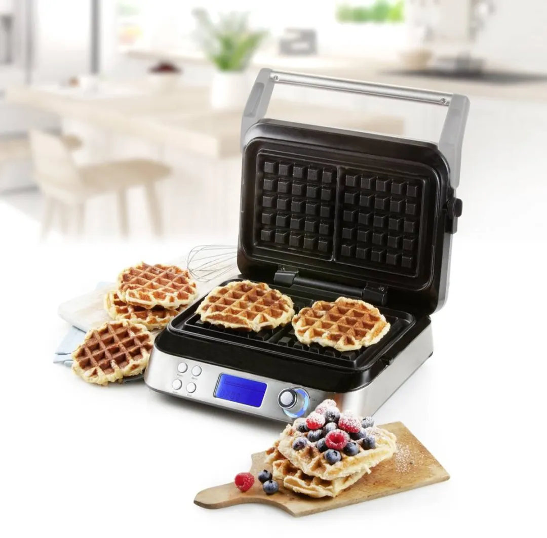 Domo DO9219W Wafelijzer - 1600W - 2 Platen - Zwart/RVS - afbeelding 6 van 6