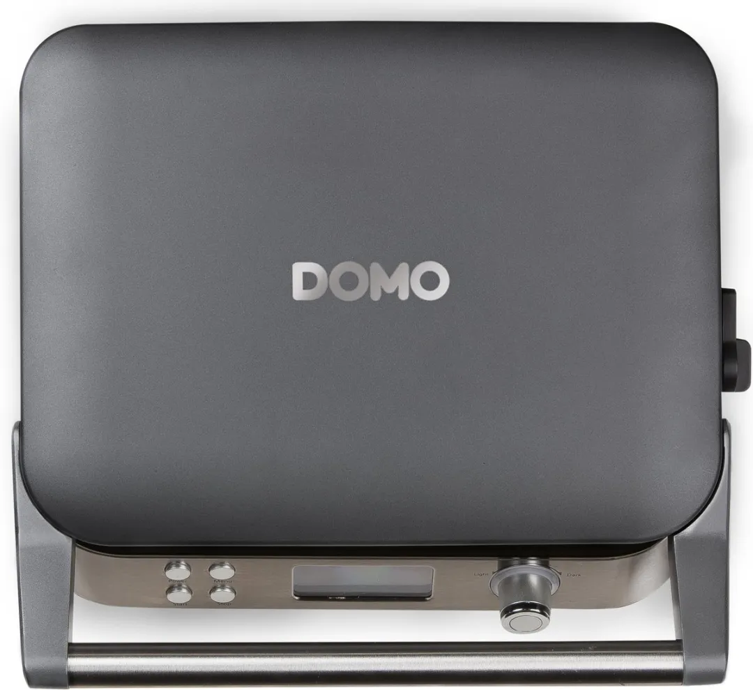 Domo DO9219W Wafelijzer - 1600W - 2 Platen - Zwart/RVS