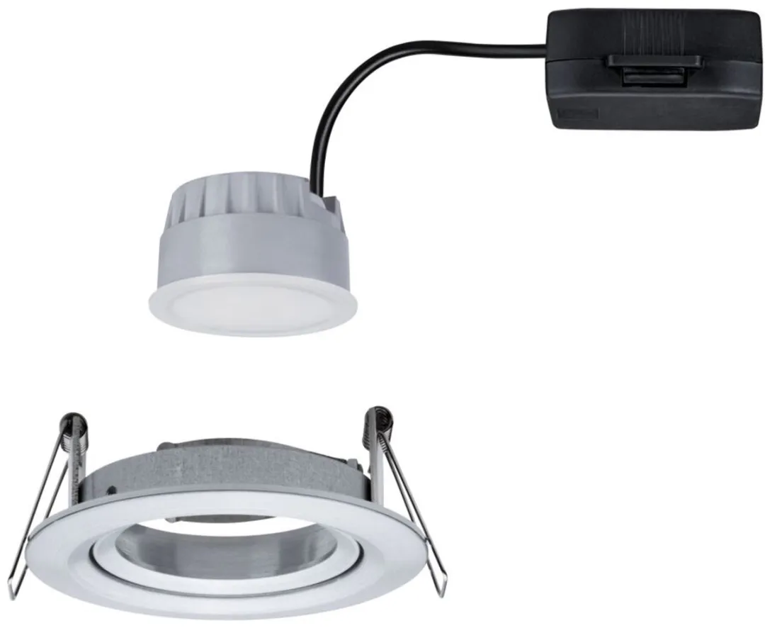 Paulmann LED Nova Coin Inbouwlamp 6W 470lm 2700K - 84mm Alu