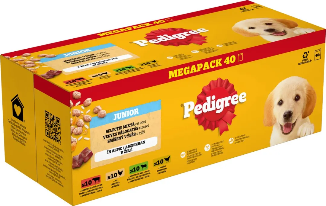 Pedigree Junior Hondenvoer - Mix Selectie in gelei - Maaltijdzakjes - 40 x 100 g